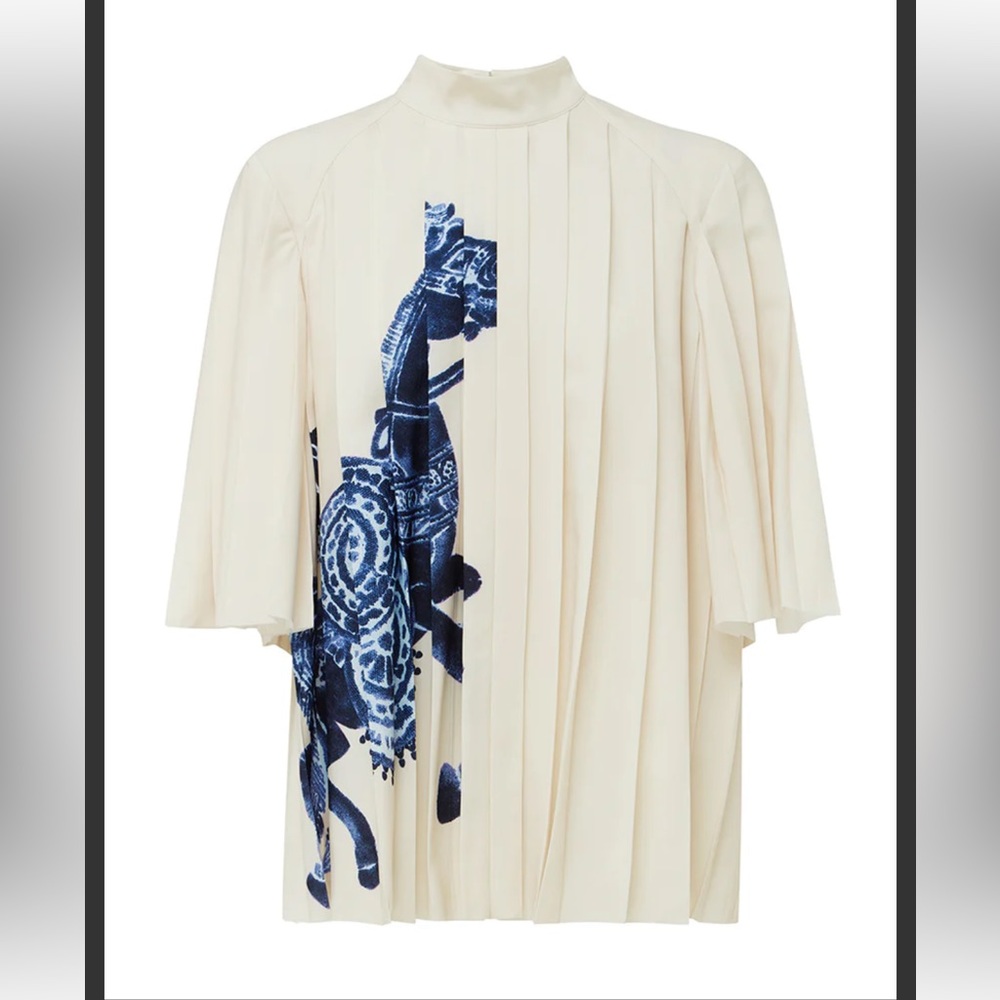 Alémais Rider pleat blouse, XS - Picture 2 of 4